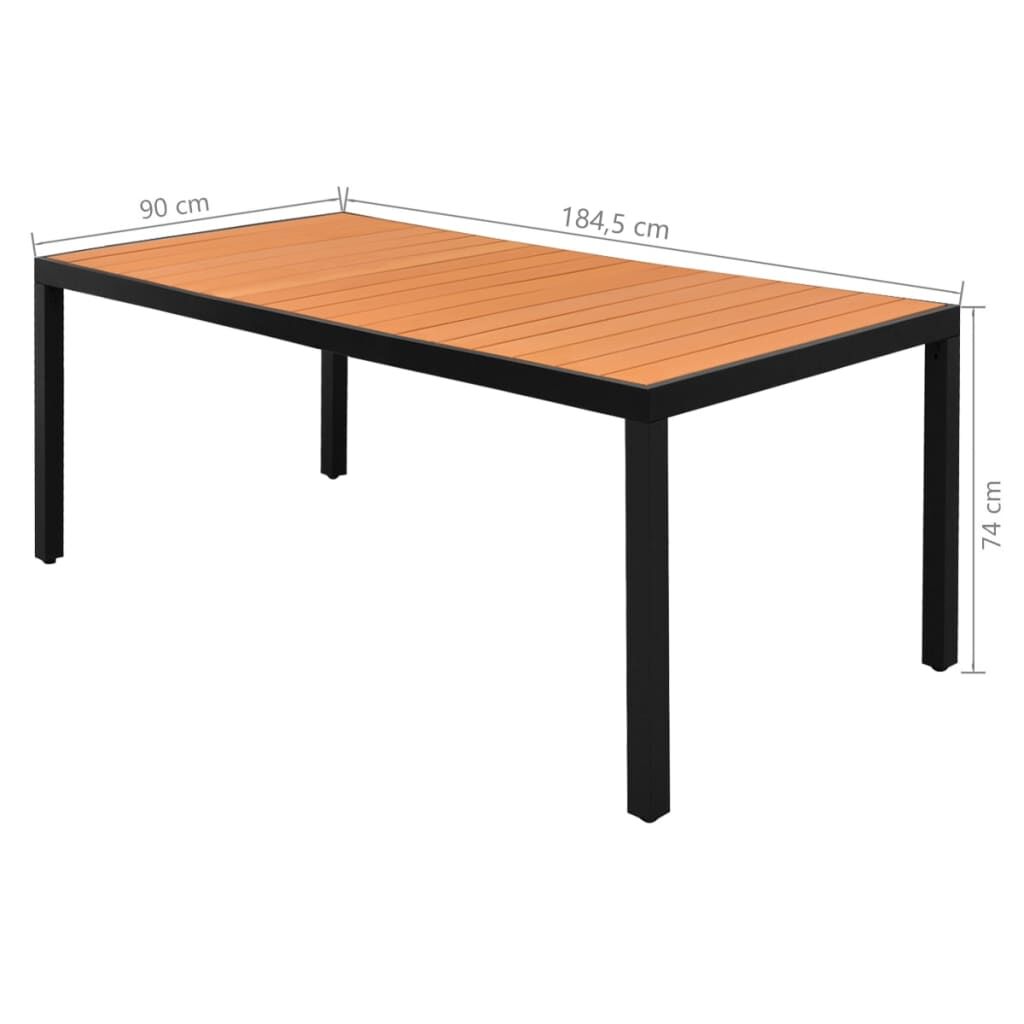 Vidaxl Set De Comedor De Jardín De 7 Piezas Pvc Ratán Negro Y Marrón_2