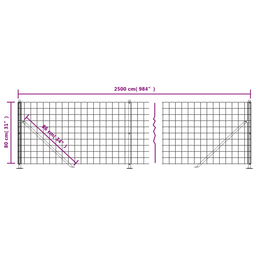 Cerca De Alambre Con Brida Gris Antracita 0,8x25 M / Vetonek_0