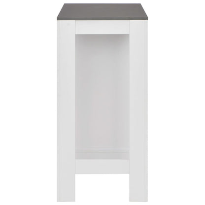 Mesa Alta De Cocina Con Estantería Blanca 110x50x103 Cm_2