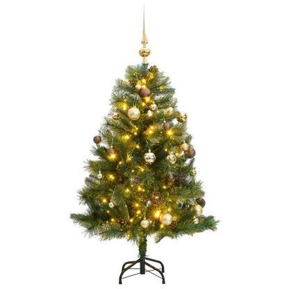 Vidaxl Árbol De Navidad Artificial Con Bisagras 150 Led Y Bolas 150 Cm_0