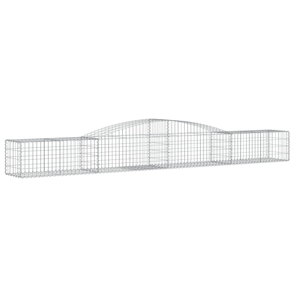Cestas De Gaviones 15 Uds Forma De Arco Hierro 400x50x40/60 Cm_2