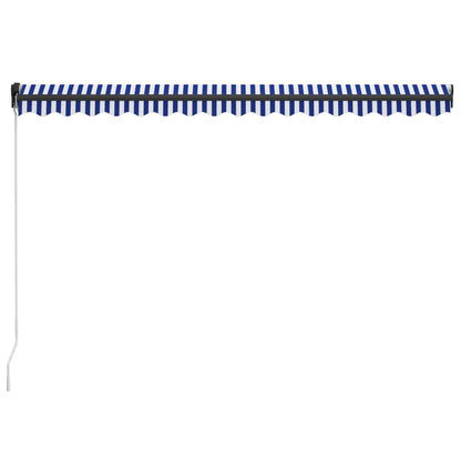 Toldo Manual Retráctil Azul Y Blanco 450x300 Cm_3