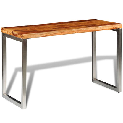Mesa De Comedor Con Patas De Acero Madera Maciza_2