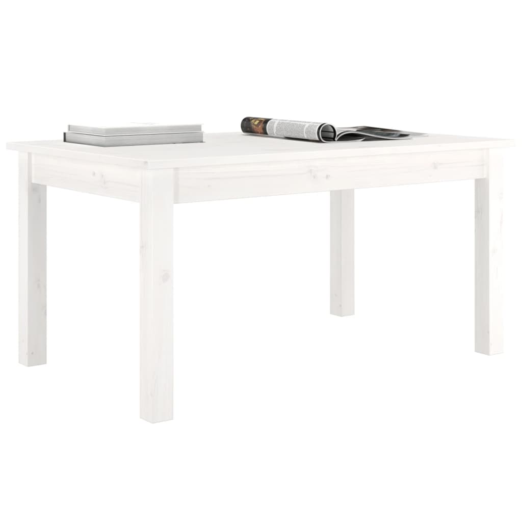 Mesa De Centro De Madera Maciza De Pino Blanco 80x50x40 Cm_4