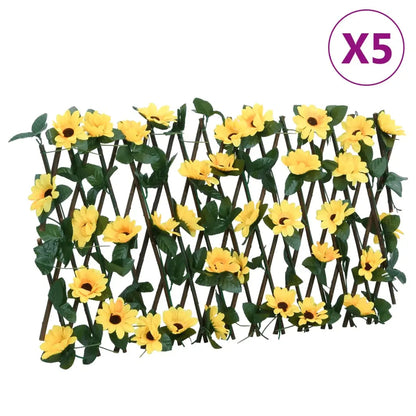 Enrejado Expansible Hiedra Artificial Amarillo 5 Uds 180x20 Cm / Vetonek_4