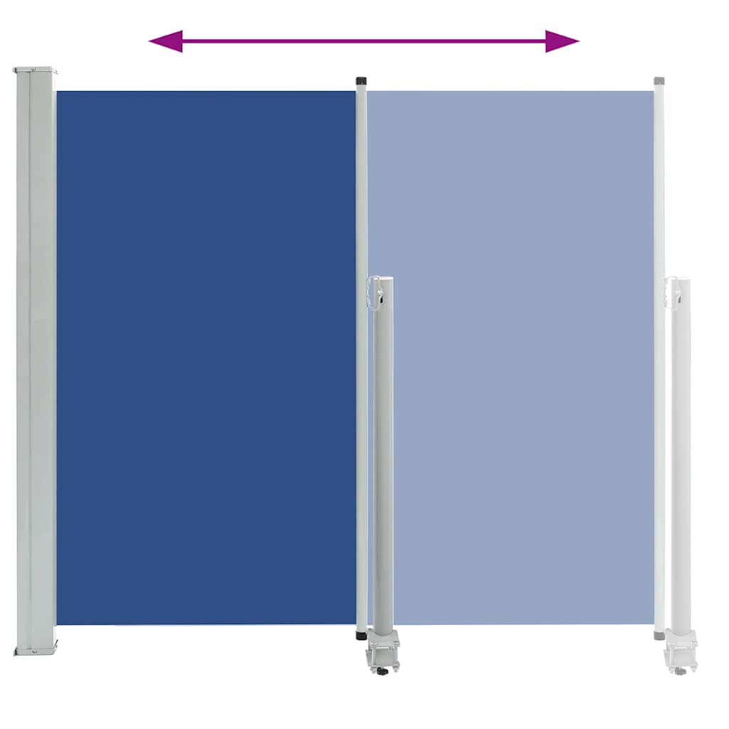 Vidaxl Toldo Lateral Retráctil De Jardín Azul 160x300 Cm_3