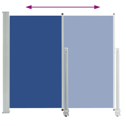 Vidaxl Toldo Lateral Retráctil De Jardín Azul 160x300 Cm_3