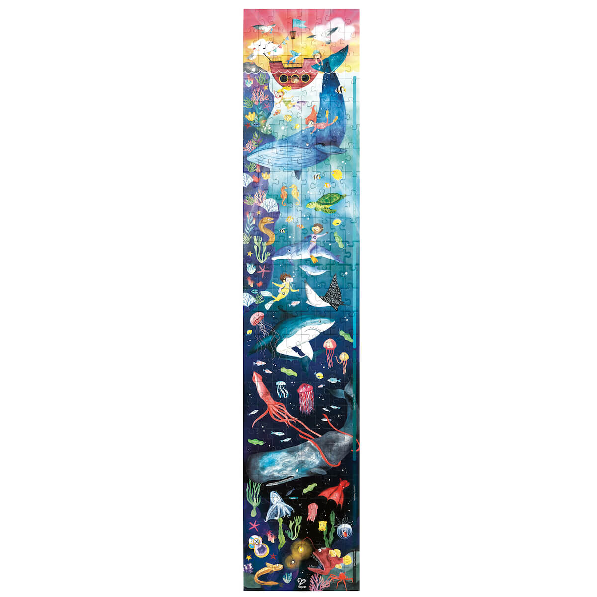 Puzzle Fluorescente 200pzas Ocean Life Hape_2