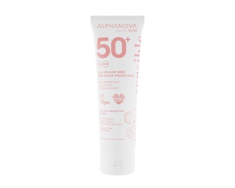 Loción solar daily sun baby sun spf50+ Sensitive Alphanova 50ml