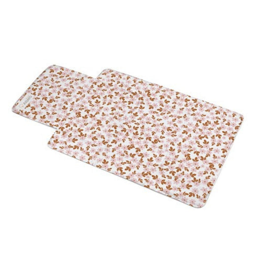 Cambiador Plegable De Viaje Plastificado Retro Flower_0