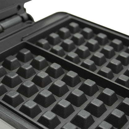 Gofrera Eléctrica Profesional, 2 Gofres Belgas Gruesos, Antiadherente, Regulador Temperatura, Acero Inox. Mpm Mpm-mgo13 Plata