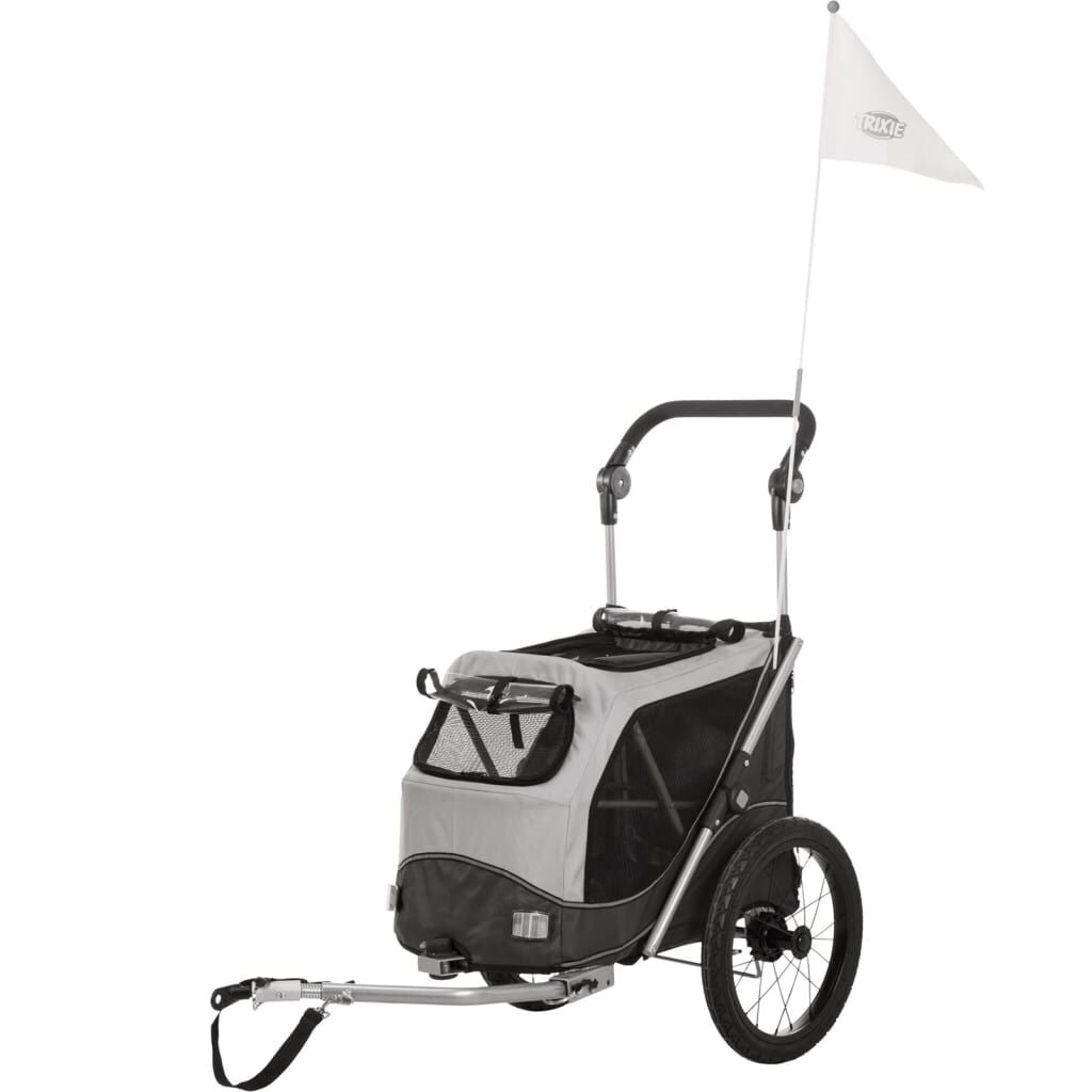 Trixie Remolque De Bicicleta Para Perros Gris L_1