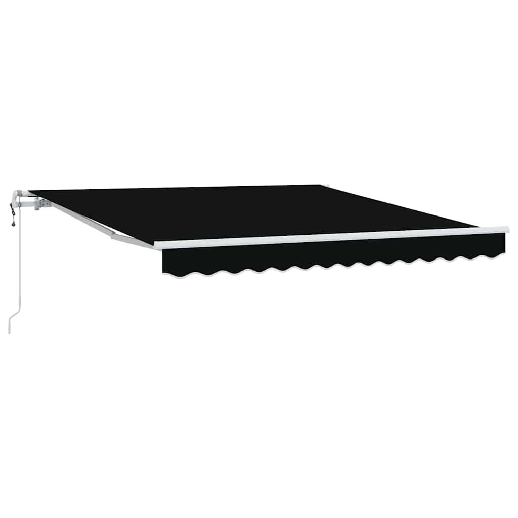 Toldo Retráctil Negro 300 X 250 Cm Tela Y Aluminio_0