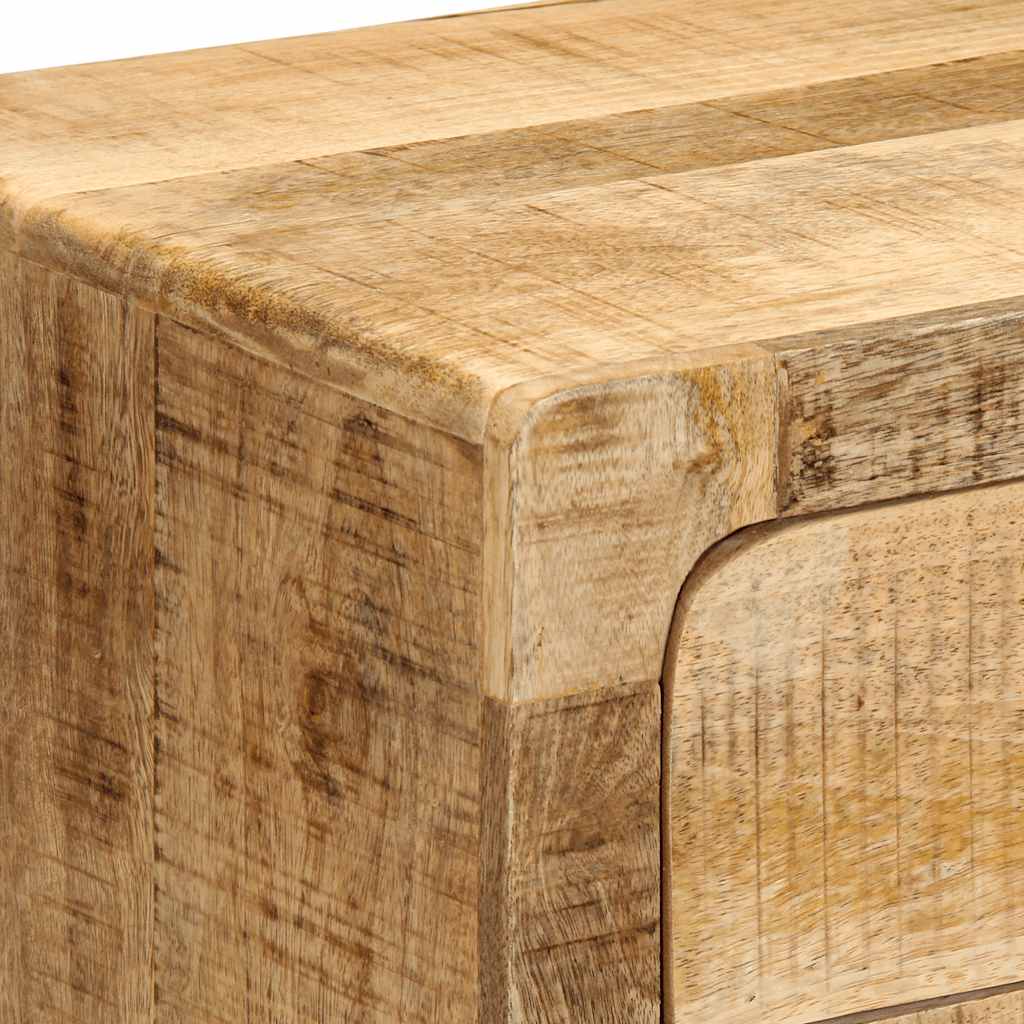 Mesilla De Noche 2 Uds 40x32x46 Cm Madera Mango Rugosa_4