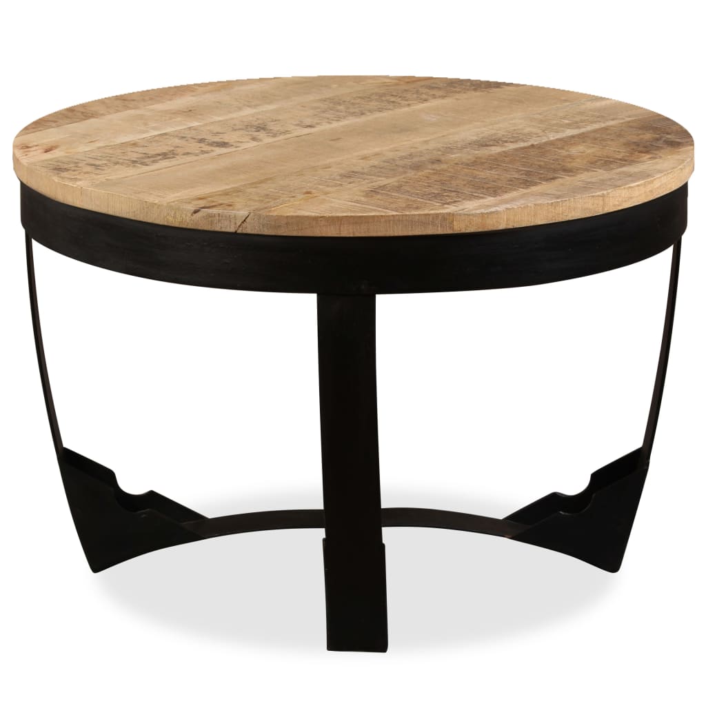 Mesa De Centro Madera Maciza De Mango Sin Tratar 60x40 Cm_4