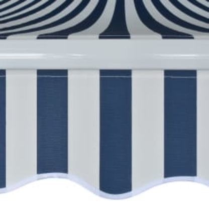Toldo Plegable De Operación Manual 600 Cm Azul Y Blanco_2