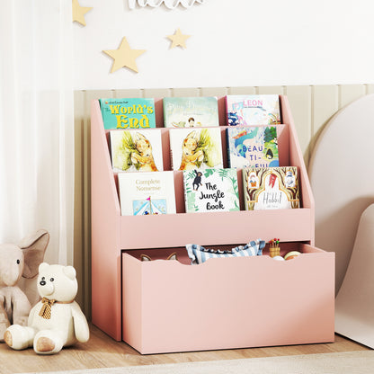 Estante Para Livros Infantil Aiyaplay Mdf Rosa 62,5x30x70 Cm_4
