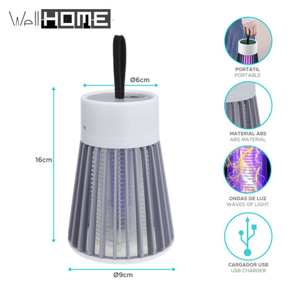 Well Home Lámpara Mata Mosquitos En Abs Ø9x16,2cm