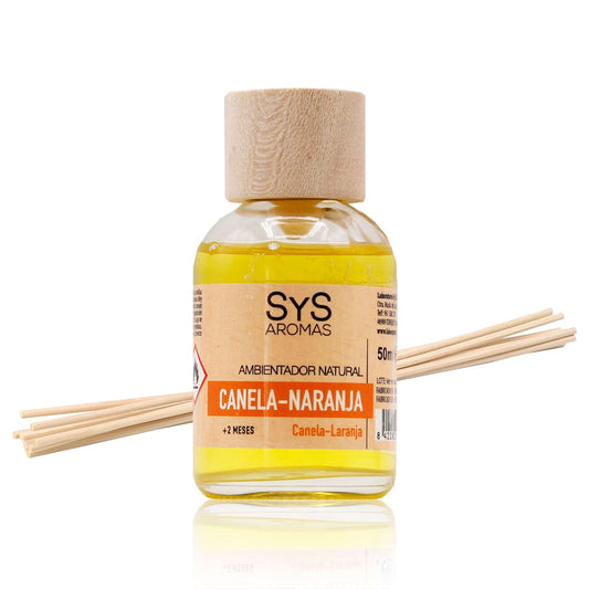 Ambientador Mikado Canela-Naranja SYS Aromas 50 ml | Aroma Cítrico y Especiado | Relajante y Revitalizante_0