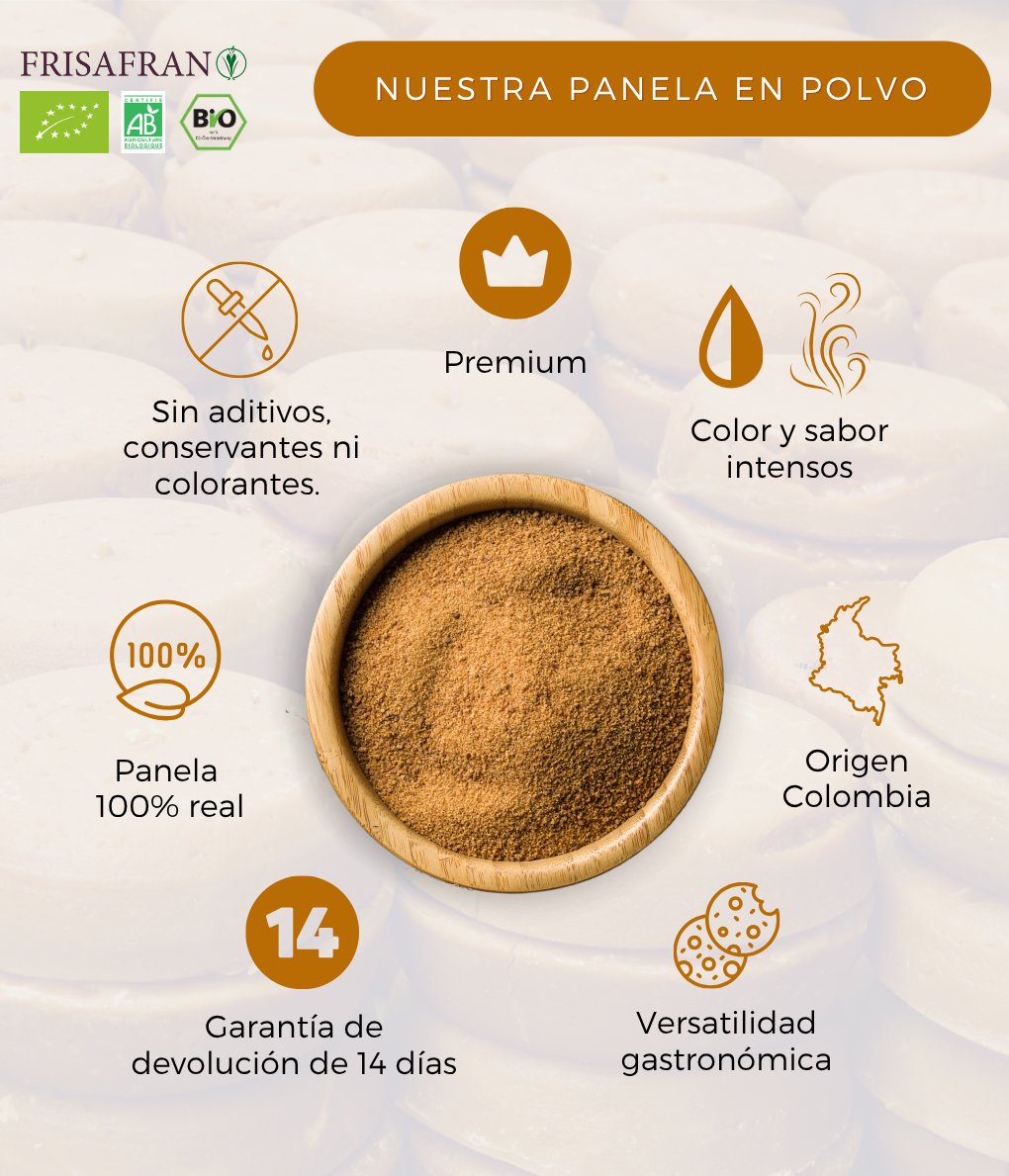 Panela Pulverizada Ecológica - Calidad Y Sabor | Frisafran 500 G_3