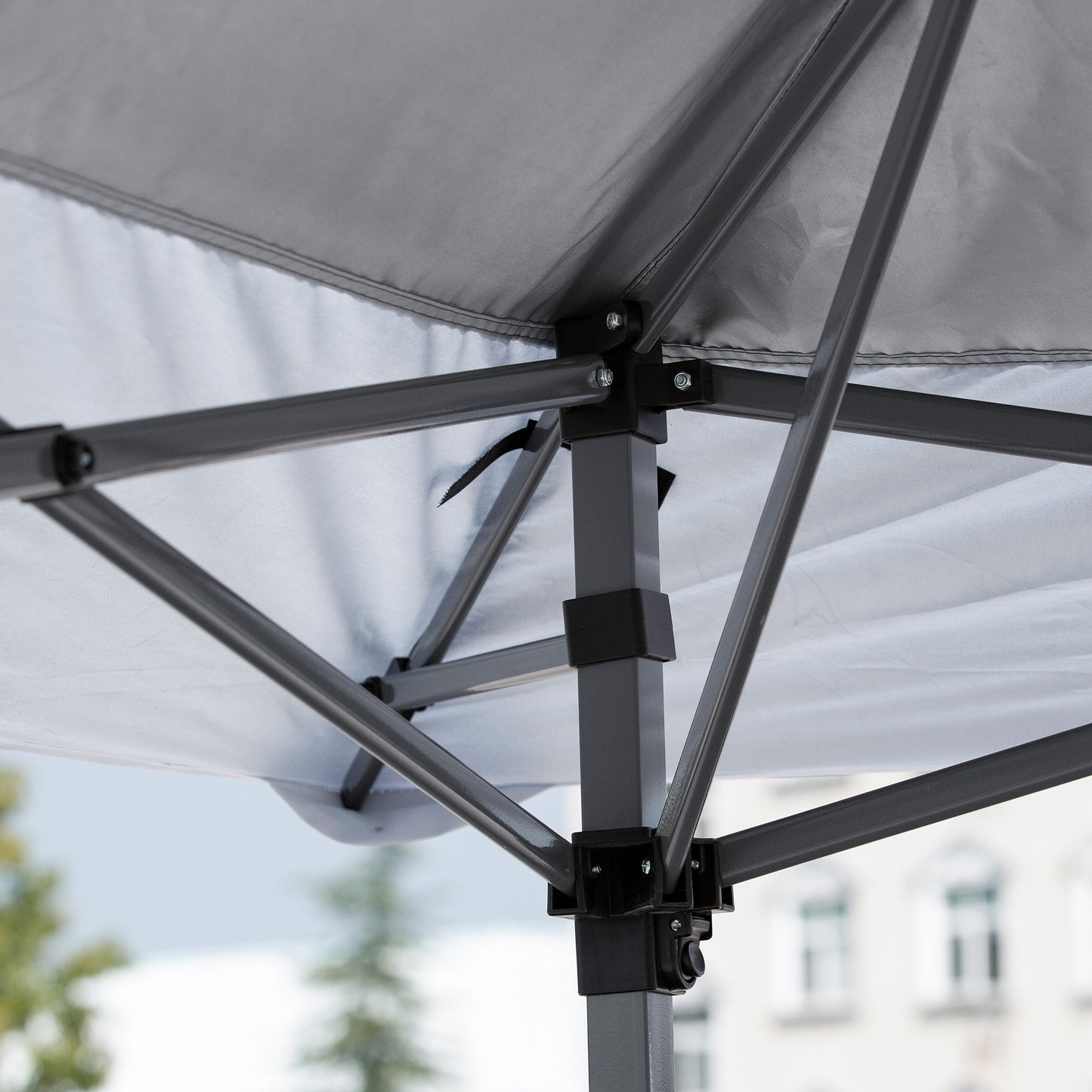 Outsunny Carpa Plegable 3,6x3,6 M Altura Ajustable Con Doble Techo Y Bolsa_3