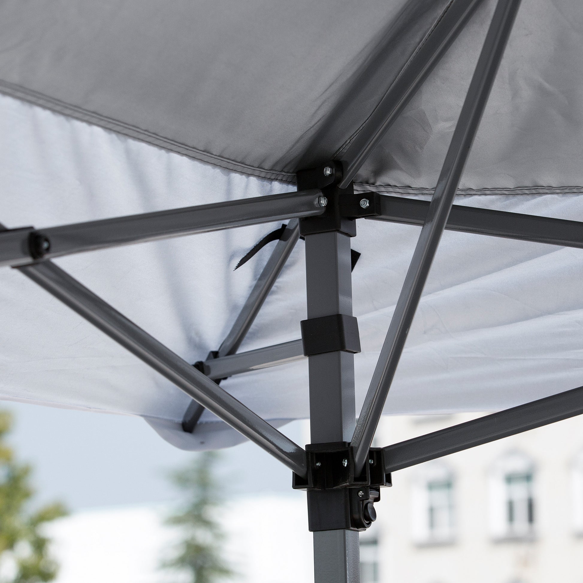 Outsunny Carpa Plegable 3,6x3,6 M Altura Ajustable Con Doble Techo Y Bolsa_3