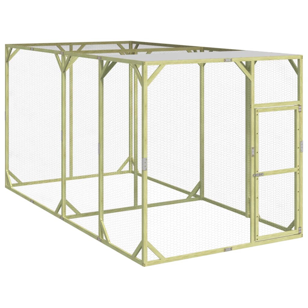 Vidaxl Gallinero Madera Maciza De Pino Impregnada 200x400x200 Cm_0