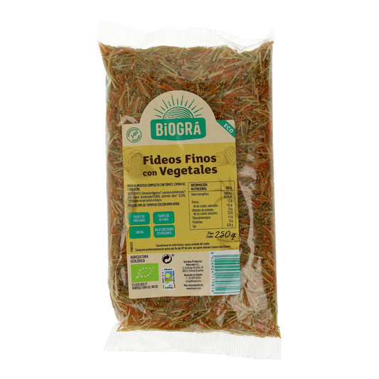 Fideos Finos con Verduras Biográ 250g
