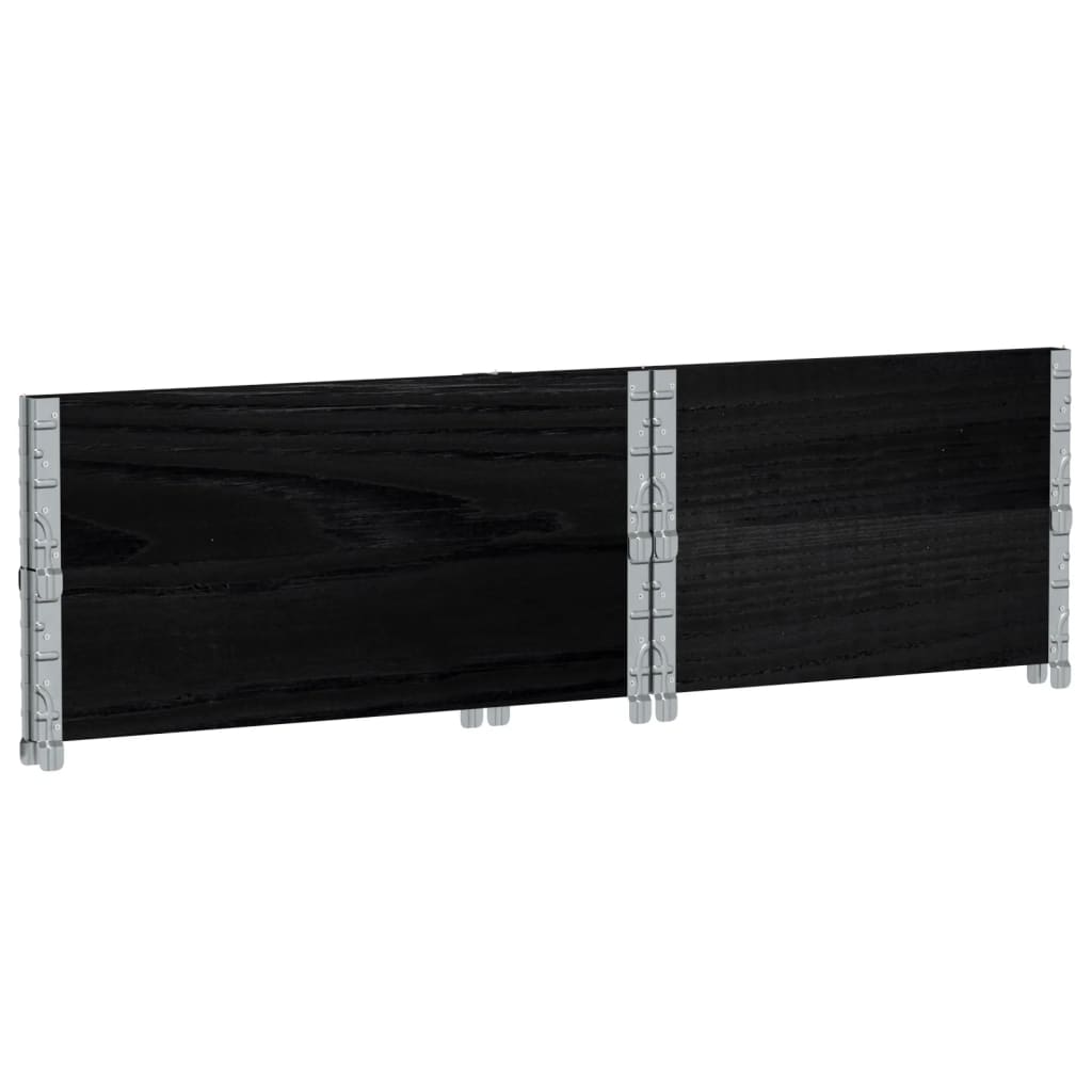 Jardinera De Madera Maciza De Pino Negro 80x60 Cm_5