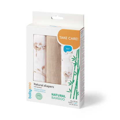 Pack 3 Muselinas Bambú Organico 70x70 Cm Beige_1