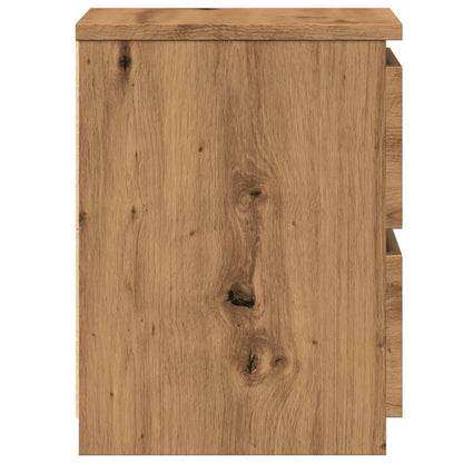 Mesitas Noche 2 Uds Madera Ingeniería Roble Artisan 30x30x40 Cm_4