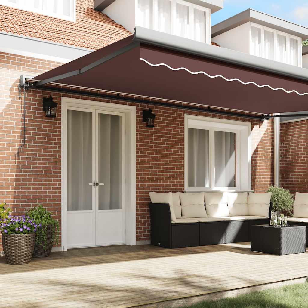 Toldo Retráctil Automático Marrón 500x300 Cm_2