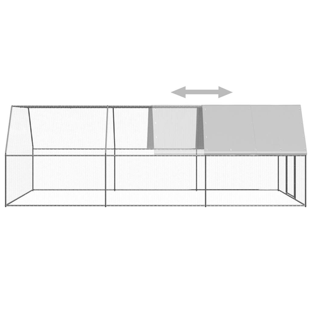 Vidaxl Jaula Gallinero De Acero Galvanizado 3x6x2 M_3