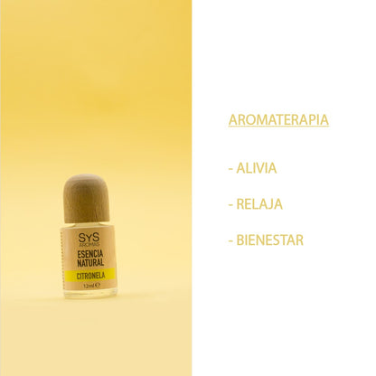 Esencia Natural Citronela SYS Aromas 12 ml | Aroma Cítrico y Herbal | Para Quemadores y Humidificadores_3