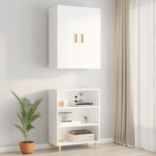 Armario De Pared Colgante Blanco 69,5x34x90 Cm / Vetonek_0