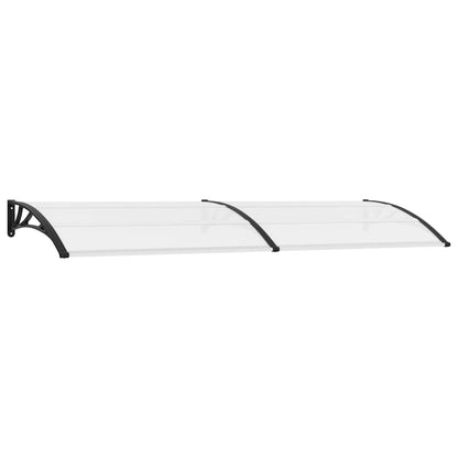 Marquesina Para Puerta Pc Negro Y Transparente 300x75 Cm_0