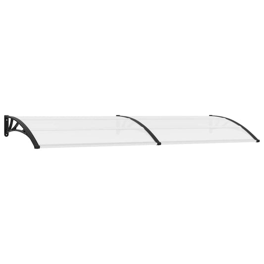 Marquesina Para Puerta Pc Negro Y Transparente 300x75 Cm_0