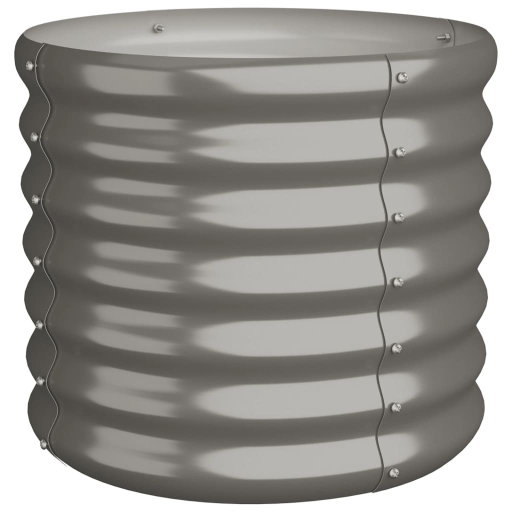 Jardinera De Acero Galvanizado Gris 40x40x36 Cm_0