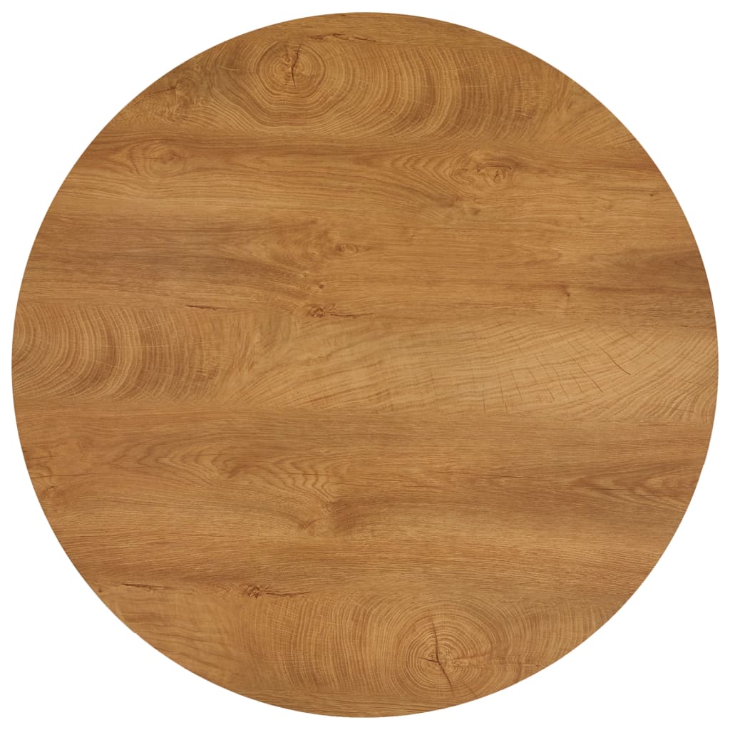 Mesa De Comedor Mdf Color Roble Y Negro 90x73,5 Cm_1