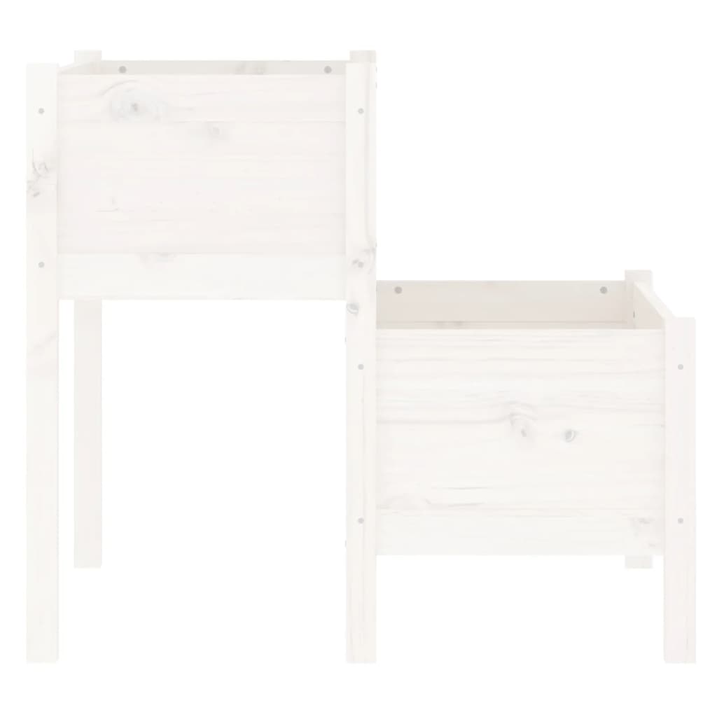 Jardinera Madera Maciza De Pino Blanco 84,5x84x75 Cm_4
