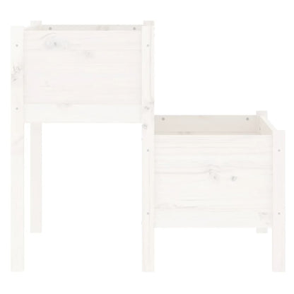 Jardinera Madera Maciza De Pino Blanco 84,5x84x75 Cm_4