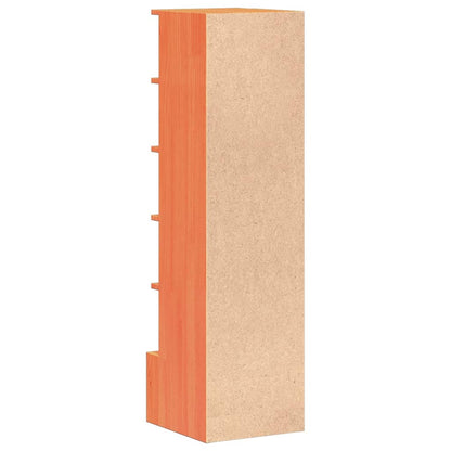 Mueble Zapatero Madera Maciza De Pino Marrón Cera 28x30x104 Cm / Vetonek_1