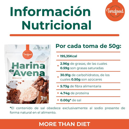Harina De Avena Brownie Torafood 1kg