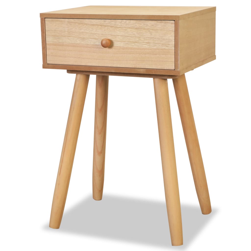 Mesitas De Noche 2 Uds Madera Maciza De Pino Marrón 40x30x61cm_1