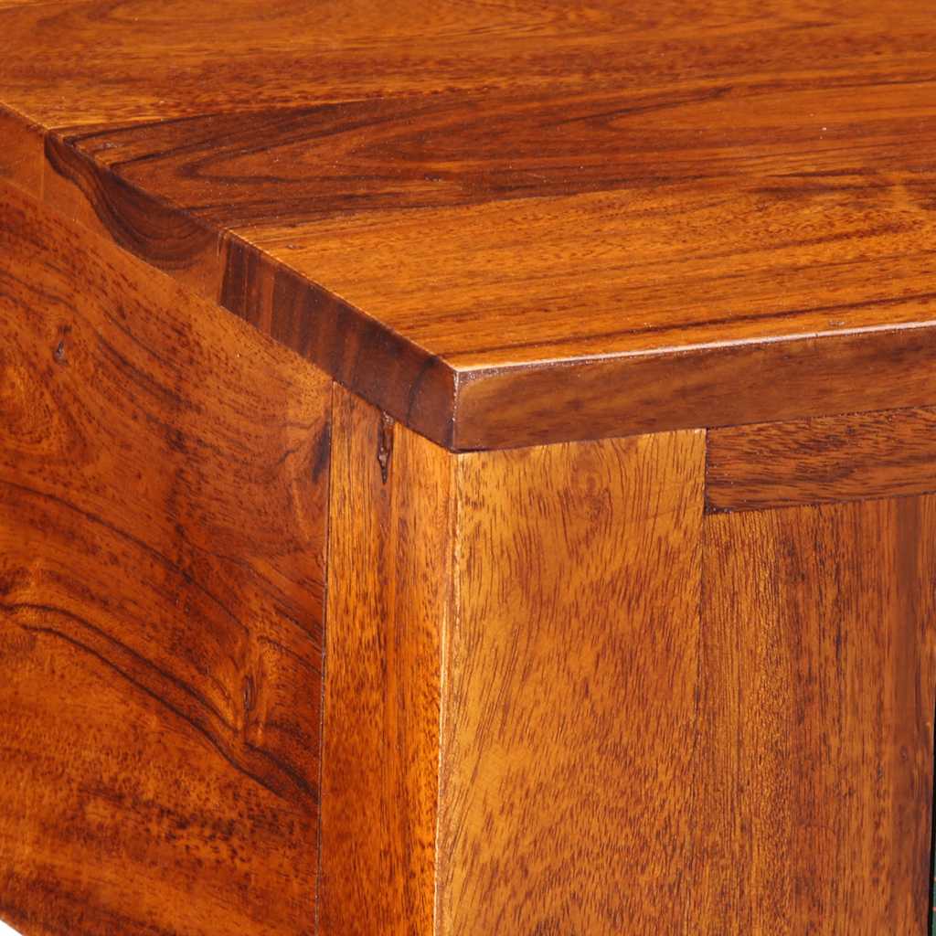 Mesita De Noche Madera Maciza De Acacia 40x40x36 Cm_3