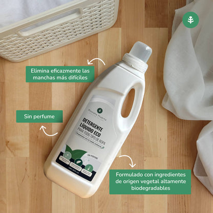 Detergente Líquido Ropa ECO Sín Perfume  Planeta Huerto 1,5 Litros