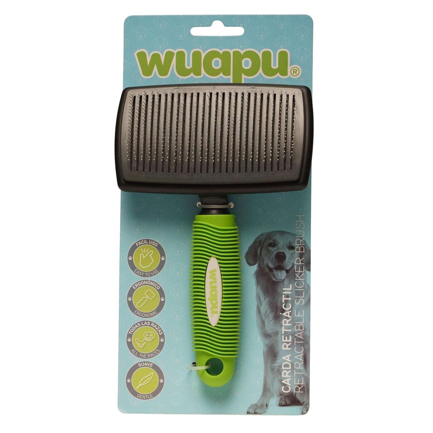 Cepillo Carda Retractil Para Perro Wuapu, Desenreda Suavemente Y Retira El Pelo Del Cepillo Fácil_0