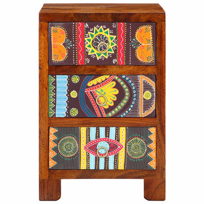 Mesita De Noche 40x40x60 Cm Madera Maciza De Acacia_0