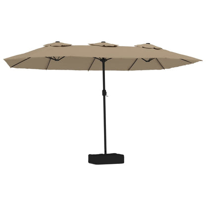 Sombrilla Doble Gris Taupe 449x245 Cm_0