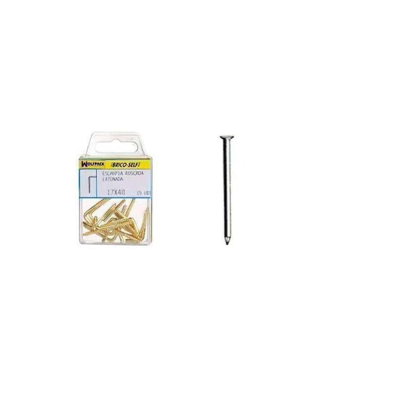 Punta Acero Cónica Latonada 1,50x25 Mm. 60 Unidades